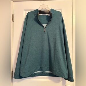 📣‼️ 5 for $50 📣‼️ Ashworth Men's Teal Zip-Up Long Sleeve Polo